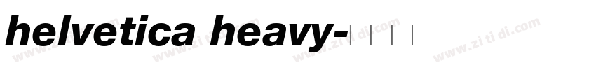 helvetica heavy字体转换